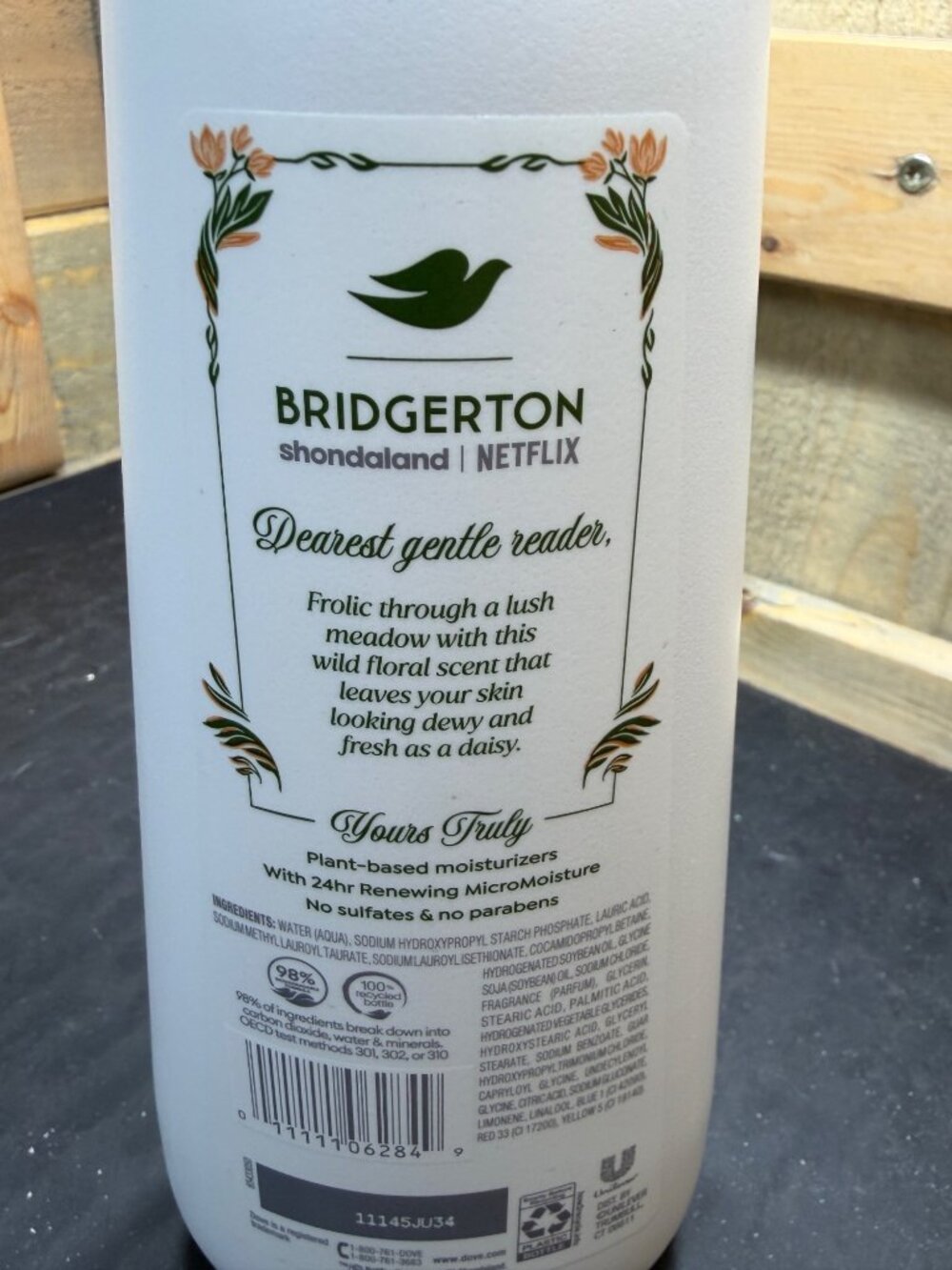 Dove Bridgerton Love & Meadows Body Wash Bergamot & Wildflowers 20 Fl Oz  - Limi - Picture 4 of 4